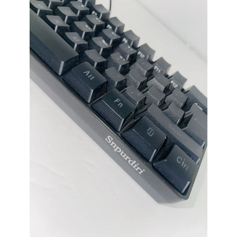 Snpurdiri 60% Wired Gaming Keyboard, RGB Backlit Ultra-Compact Mini Keyboard KM5